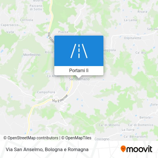 Mappa Via San Anselmo