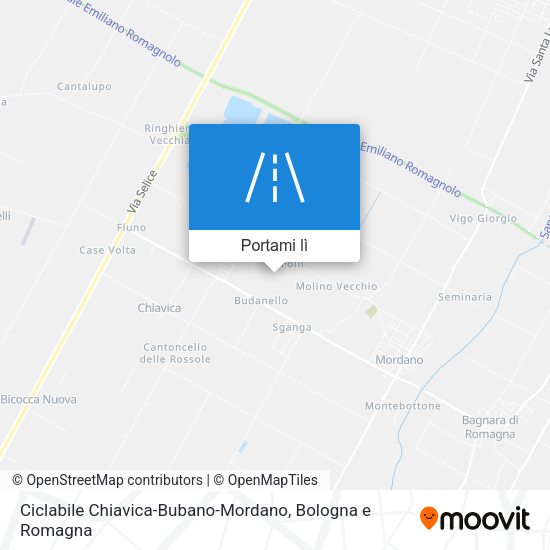 Mappa Ciclabile Chiavica-Bubano-Mordano