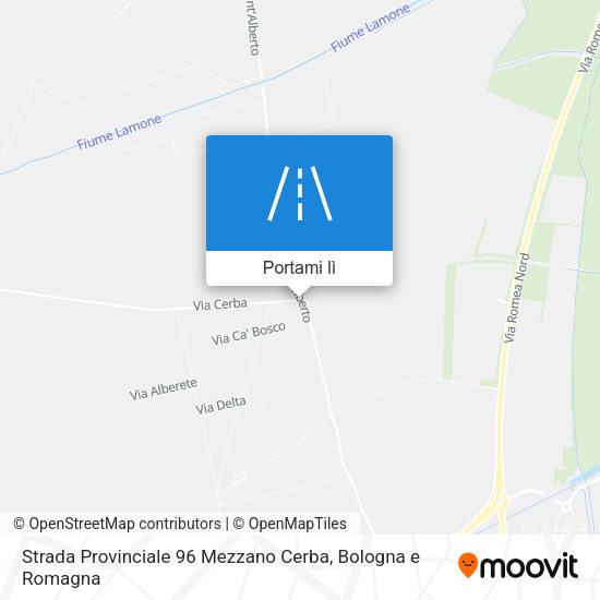 Mappa Strada Provinciale 96 Mezzano Cerba