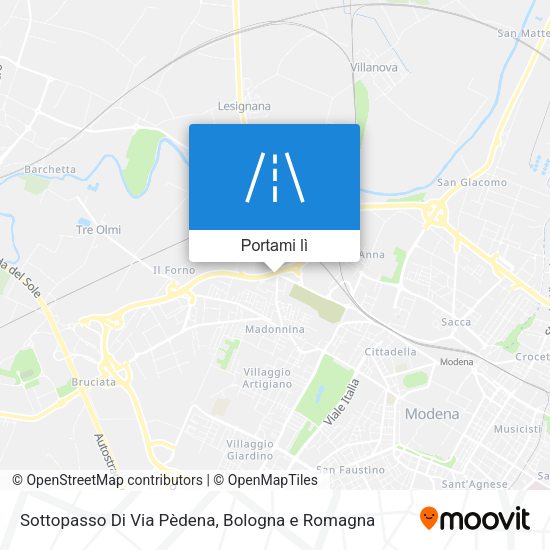 Mappa Sottopasso Di Via Pèdena