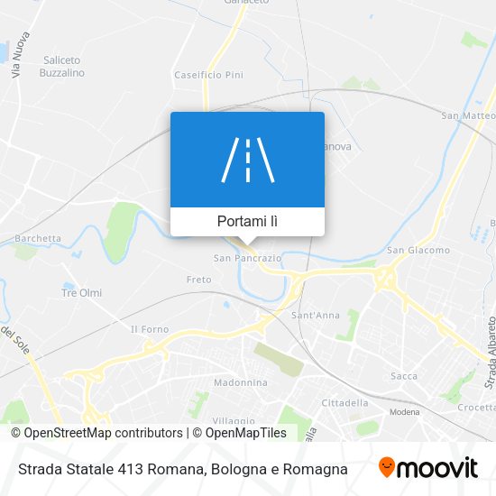 Mappa Strada Statale 413 Romana