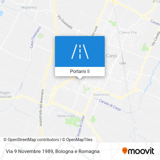Mappa Via 9 Novembre 1989