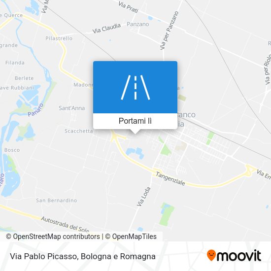 Mappa Via Pablo Picasso