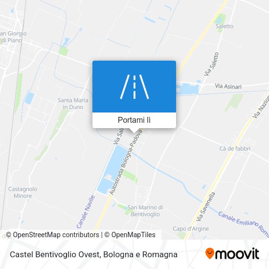Mappa Castel Bentivoglio Ovest