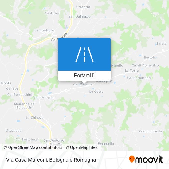 Mappa Via Casa Marconi