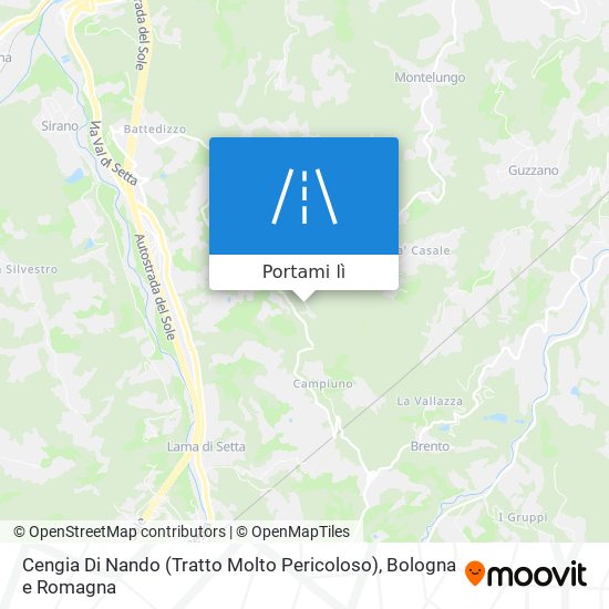 Mappa Cengia Di Nando (Tratto Molto Pericoloso)