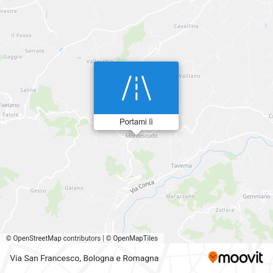 Mappa Via San Francesco