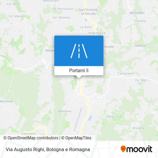 Mappa Via Augusto Righi