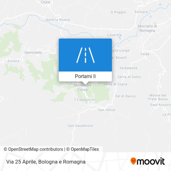 Mappa Via 25 Aprile