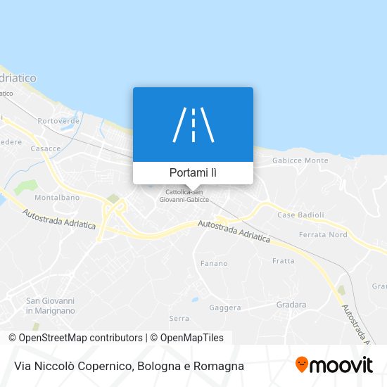Mappa Via Niccolò Copernico