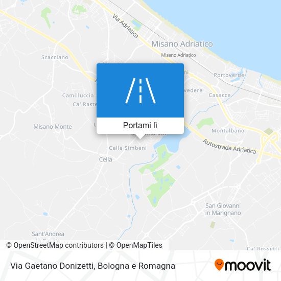 Mappa Via Gaetano Donizetti