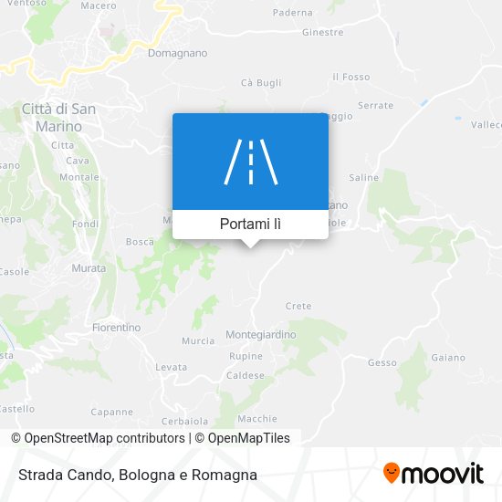 Mappa Strada Cando