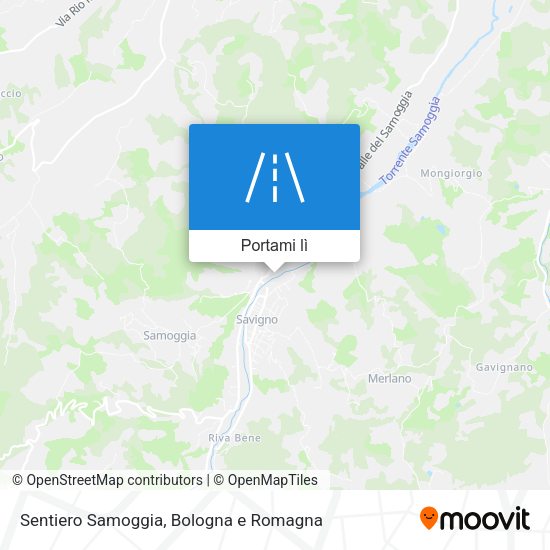 Mappa Sentiero Samoggia