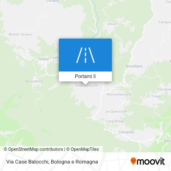 Mappa Via Case Balocchi