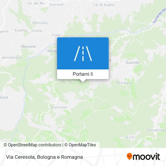 Mappa Via Ceresola