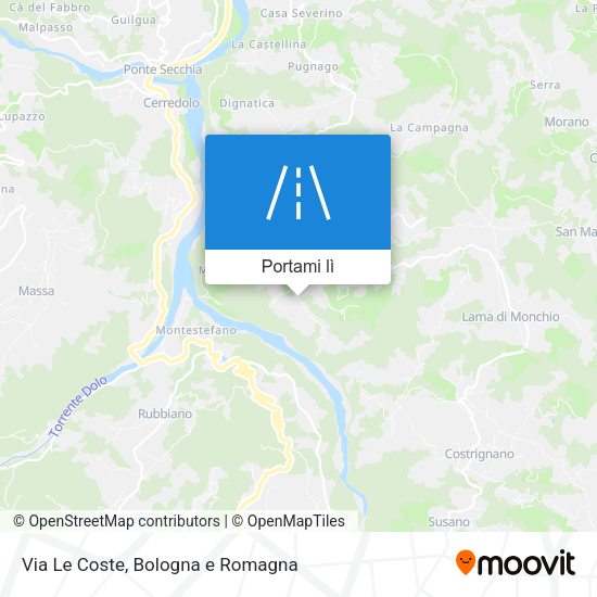 Mappa Via Le Coste