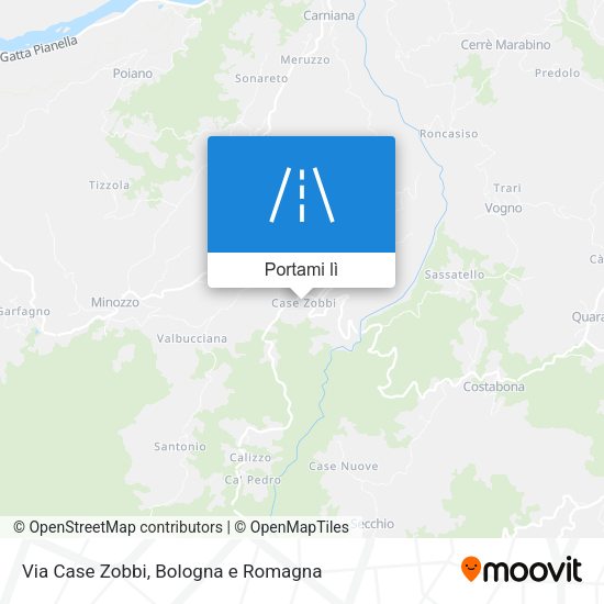 Mappa Via Case Zobbi