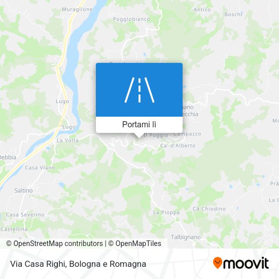 Mappa Via Casa Righi