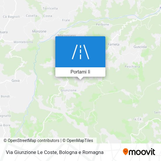 Mappa Via Giunzione Le Coste