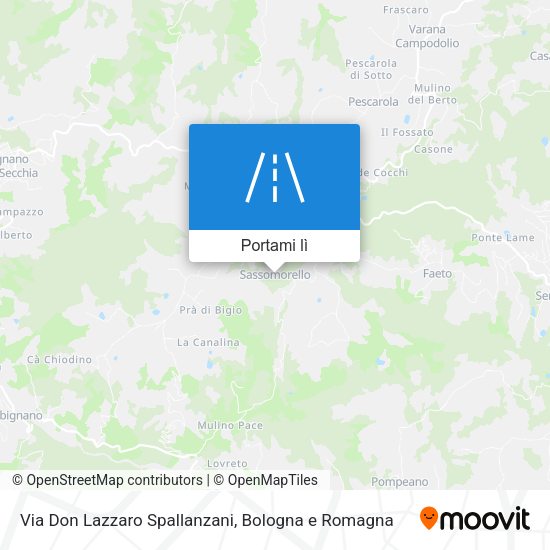 Mappa Via Don Lazzaro Spallanzani