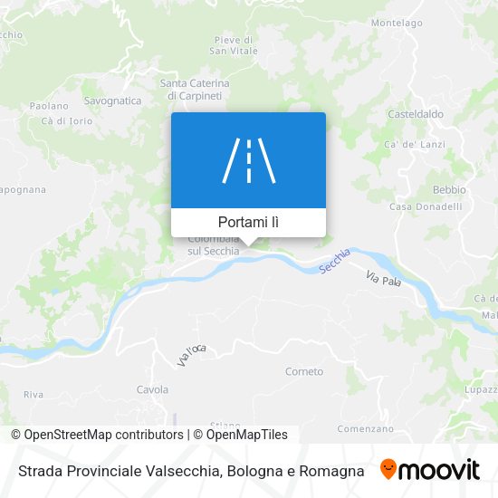 Mappa Strada Provinciale Valsecchia
