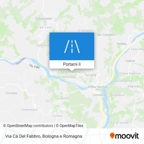 Mappa Via Cà Del Fabbro