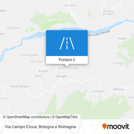 Mappa Via Campo Croce