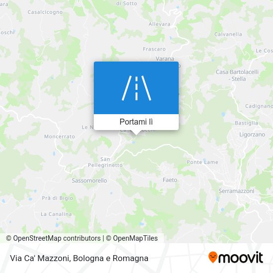 Mappa Via Ca' Mazzoni