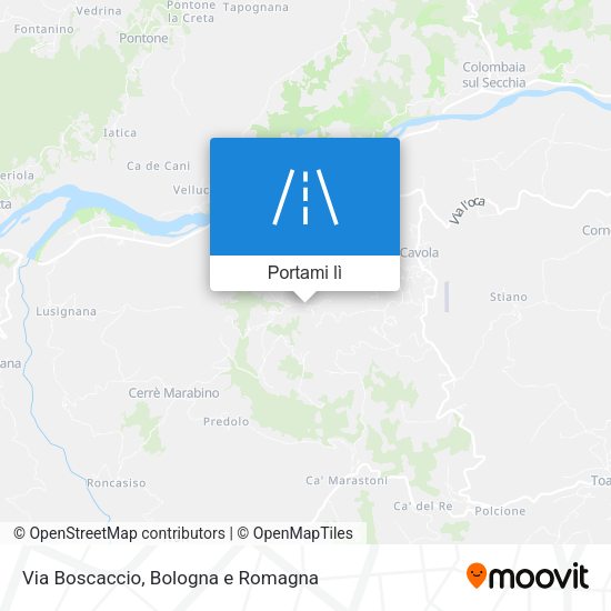 Mappa Via Boscaccio