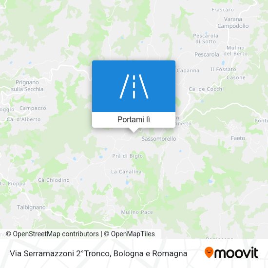 Mappa Via Serramazzoni 2°Tronco