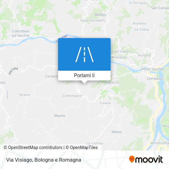 Mappa Via Visiago