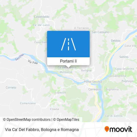 Mappa Via Ca' Del Fabbro