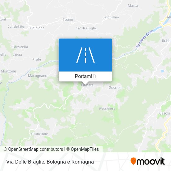 Mappa Via Delle Braglie