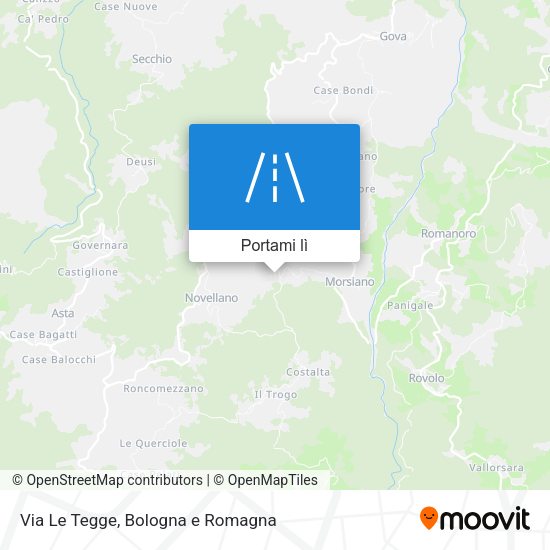 Mappa Via Le Tegge