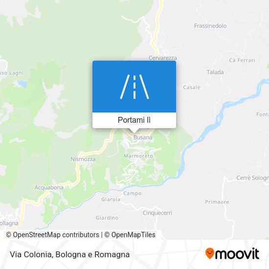 Mappa Via Colonia