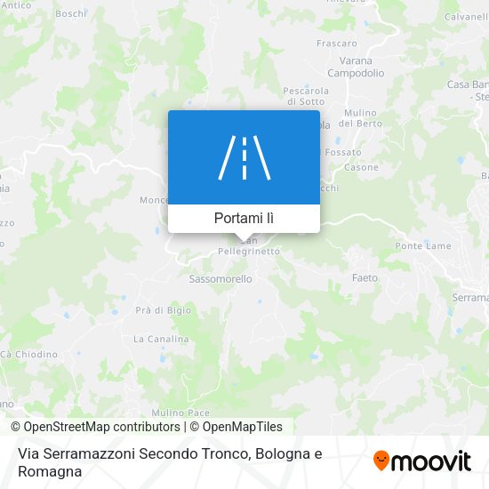 Mappa Via Serramazzoni Secondo Tronco