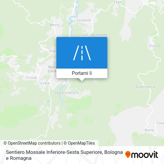 Mappa Sentiero Mossale Inferiore-Sesta Superiore