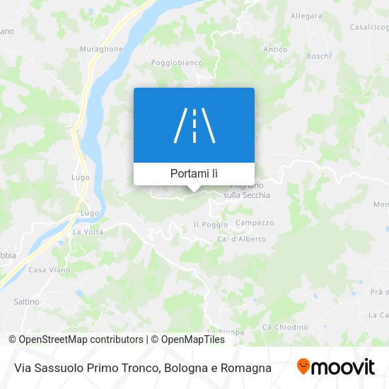 Mappa Via Sassuolo Primo Tronco