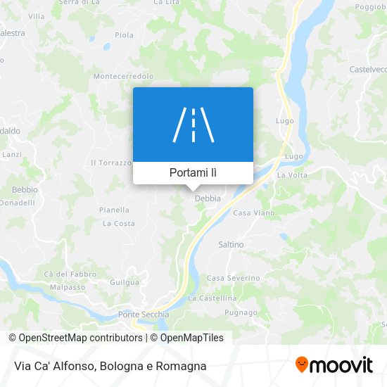 Mappa Via Ca' Alfonso