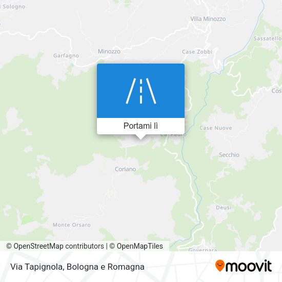 Mappa Via Tapignola