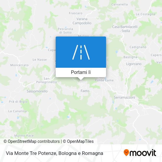 Mappa Via Monte Tre Potenze