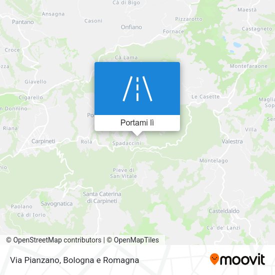 Mappa Via Pianzano