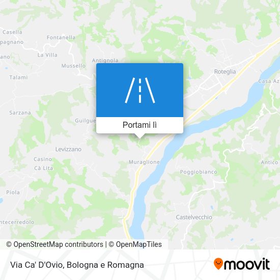 Mappa Via Ca' D'Ovio