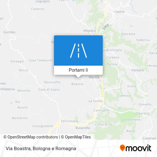 Mappa Via Boastra