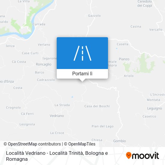 Mappa Località Vedriano - Località Trinità