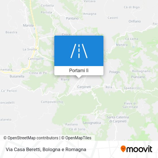 Mappa Via Casa Beretti