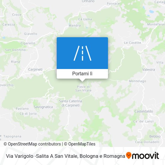 Mappa Via Varigolo -Salita A San Vitale