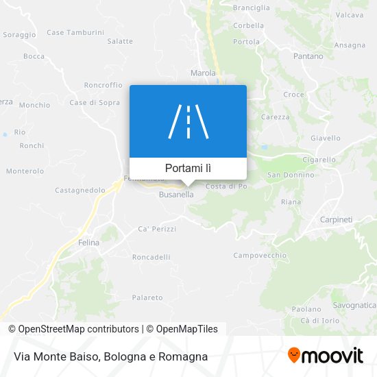Mappa Via Monte Baiso