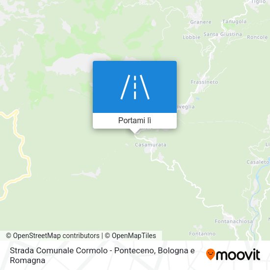 Mappa Strada Comunale Cormolo - Ponteceno