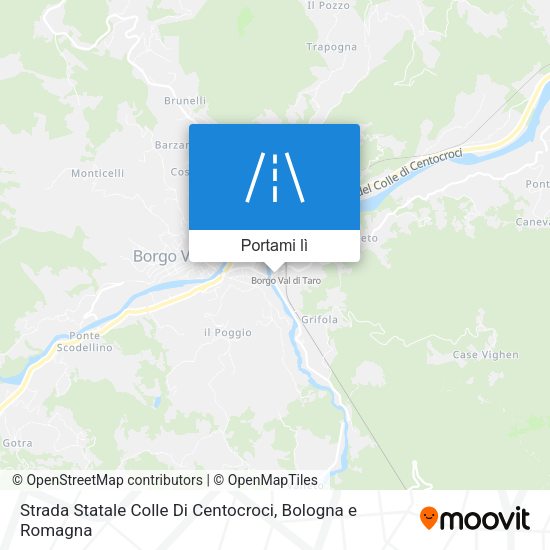 Mappa Strada Statale Colle Di Centocroci